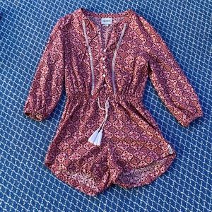 red pattern romper!